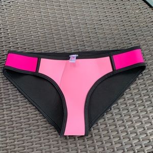 EBUDDY Pink & Black Neoprene Bikini Bottoms Sz Sm